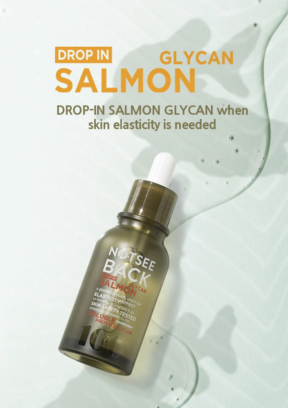 NOTSEEBACK Drop In Salmon Glycan Elasticity Essence 50ml exp date